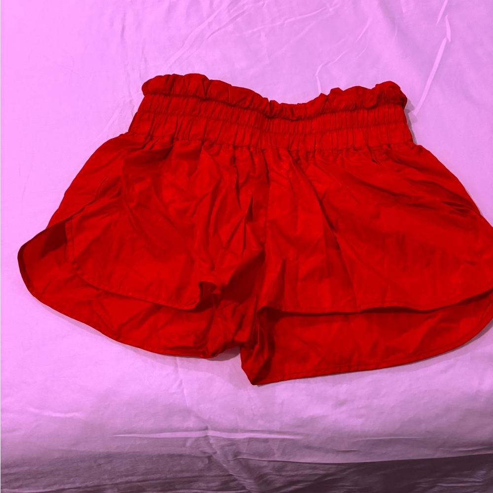 Women's Red Athletic Shorts